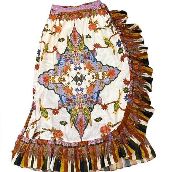 Cleobella Devansh Skirt in Kali Print  Boho Midi Skirt  Size Medium NWT - Picture 4 of 10